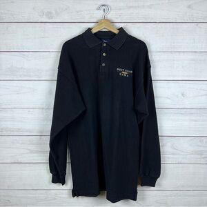 Vintage West Point US Marines Long Sleeve Polo Rugby Shirt Large